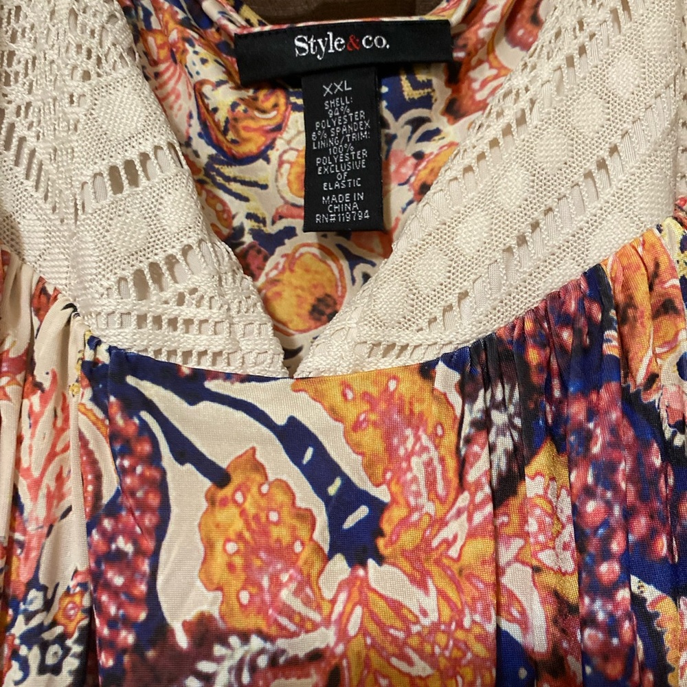 Style & Co bohemian vibe sleeveless dress. - Picture 2 of 3